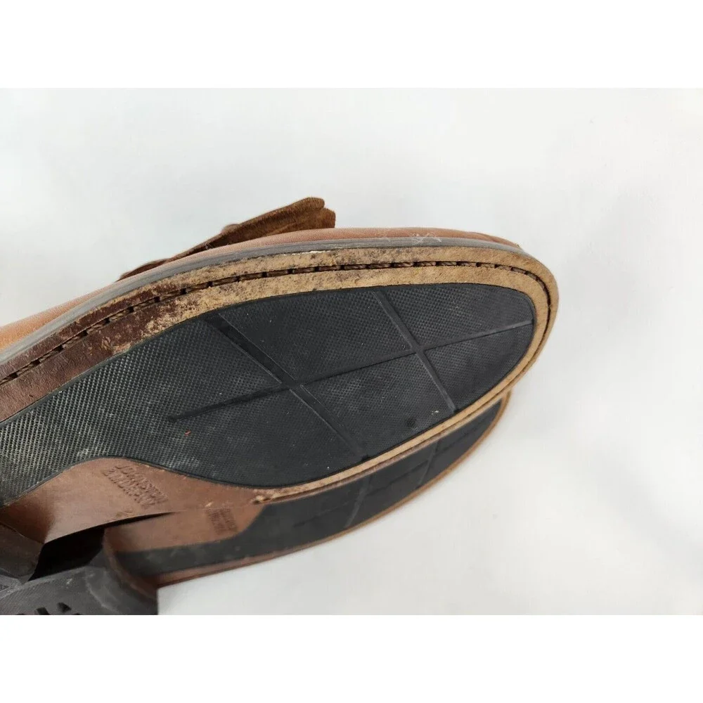 Johnston & Murphy Brown Tassel Fringe Leather Loafer Dress Shoes Men's US 12‎ M